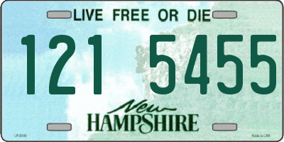 NH license plate 1215455