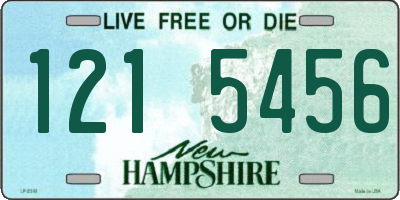 NH license plate 1215456