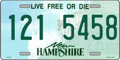 NH license plate 1215458