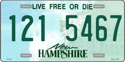 NH license plate 1215467