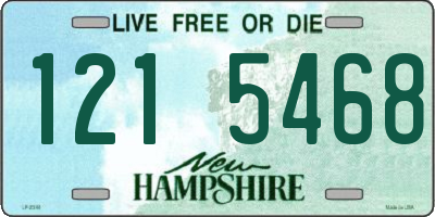 NH license plate 1215468