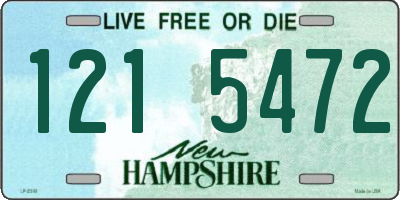 NH license plate 1215472