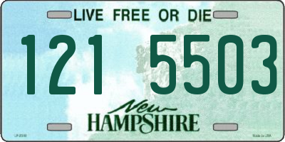 NH license plate 1215503