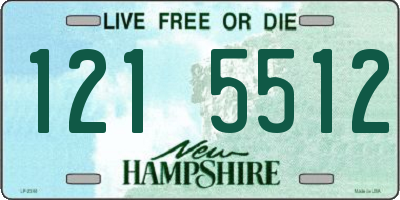 NH license plate 1215512