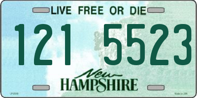 NH license plate 1215523