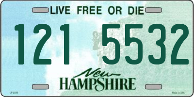 NH license plate 1215532