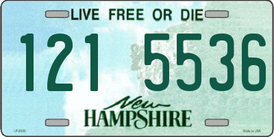 NH license plate 1215536