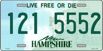 NH license plate 1215552