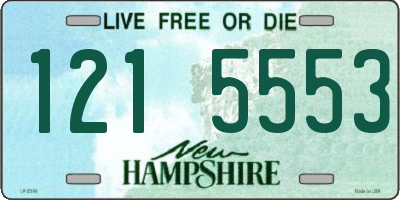 NH license plate 1215553