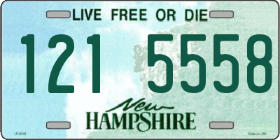 NH license plate 1215558
