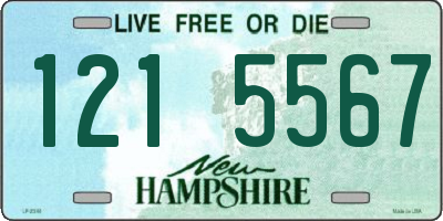 NH license plate 1215567