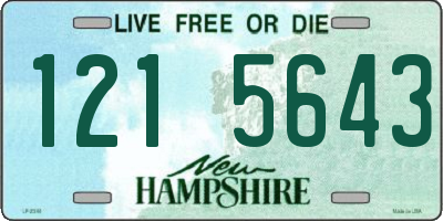 NH license plate 1215643