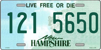 NH license plate 1215650