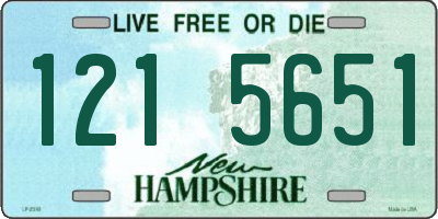 NH license plate 1215651