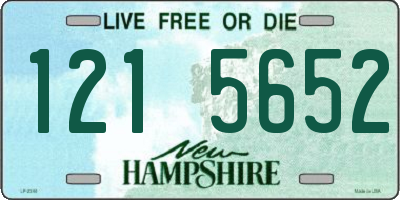 NH license plate 1215652