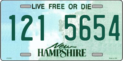 NH license plate 1215654