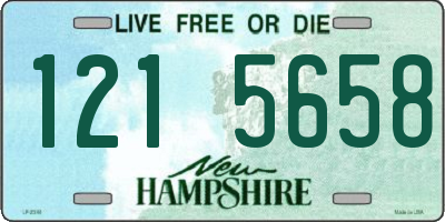 NH license plate 1215658