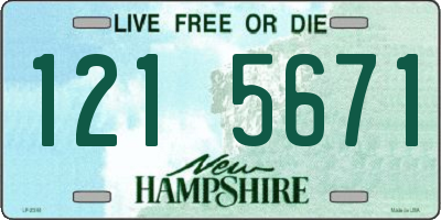 NH license plate 1215671