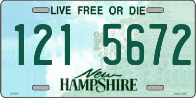 NH license plate 1215672