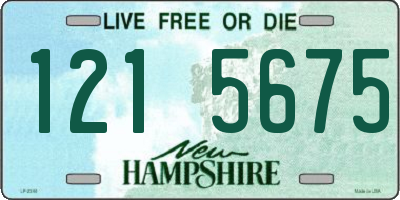 NH license plate 1215675