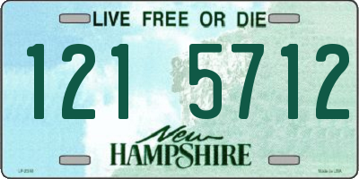 NH license plate 1215712