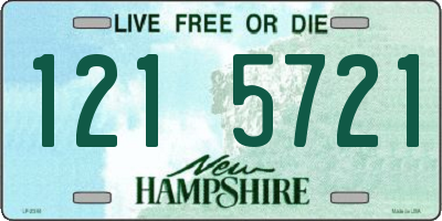 NH license plate 1215721