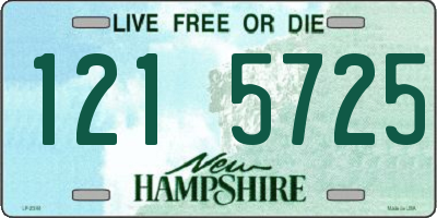 NH license plate 1215725