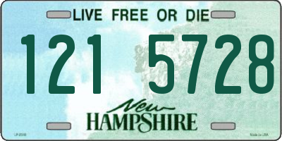 NH license plate 1215728
