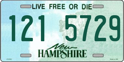 NH license plate 1215729