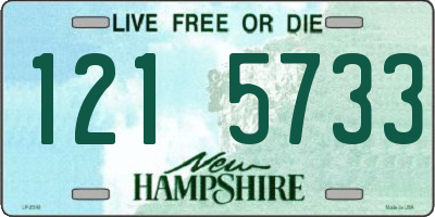 NH license plate 1215733