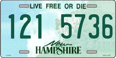 NH license plate 1215736