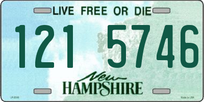 NH license plate 1215746