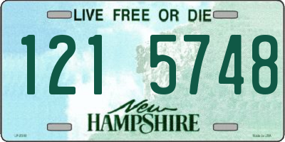NH license plate 1215748