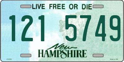 NH license plate 1215749