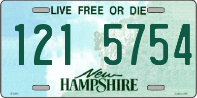 NH license plate 1215754