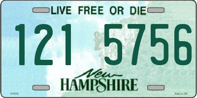 NH license plate 1215756