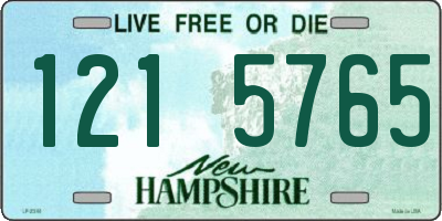 NH license plate 1215765