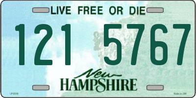 NH license plate 1215767