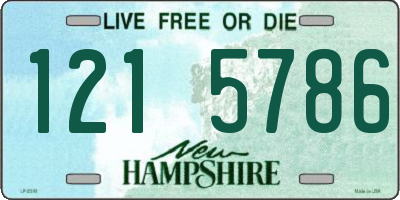 NH license plate 1215786