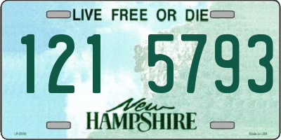 NH license plate 1215793