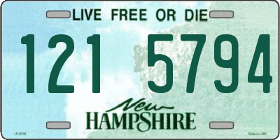 NH license plate 1215794