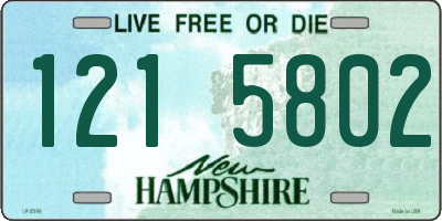NH license plate 1215802