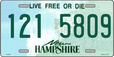 NH license plate 1215809