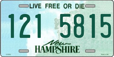 NH license plate 1215815