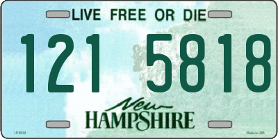 NH license plate 1215818