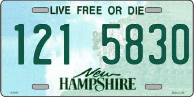 NH license plate 1215830