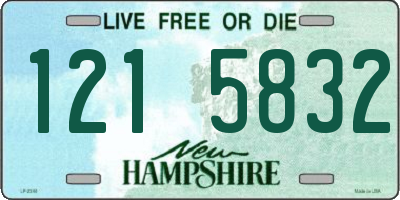 NH license plate 1215832