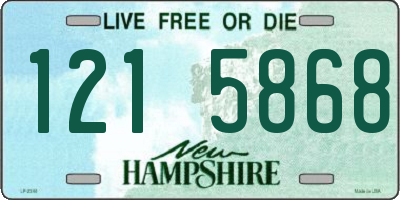 NH license plate 1215868