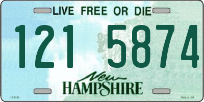 NH license plate 1215874