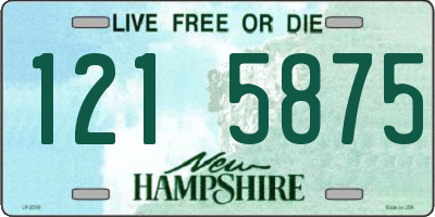 NH license plate 1215875